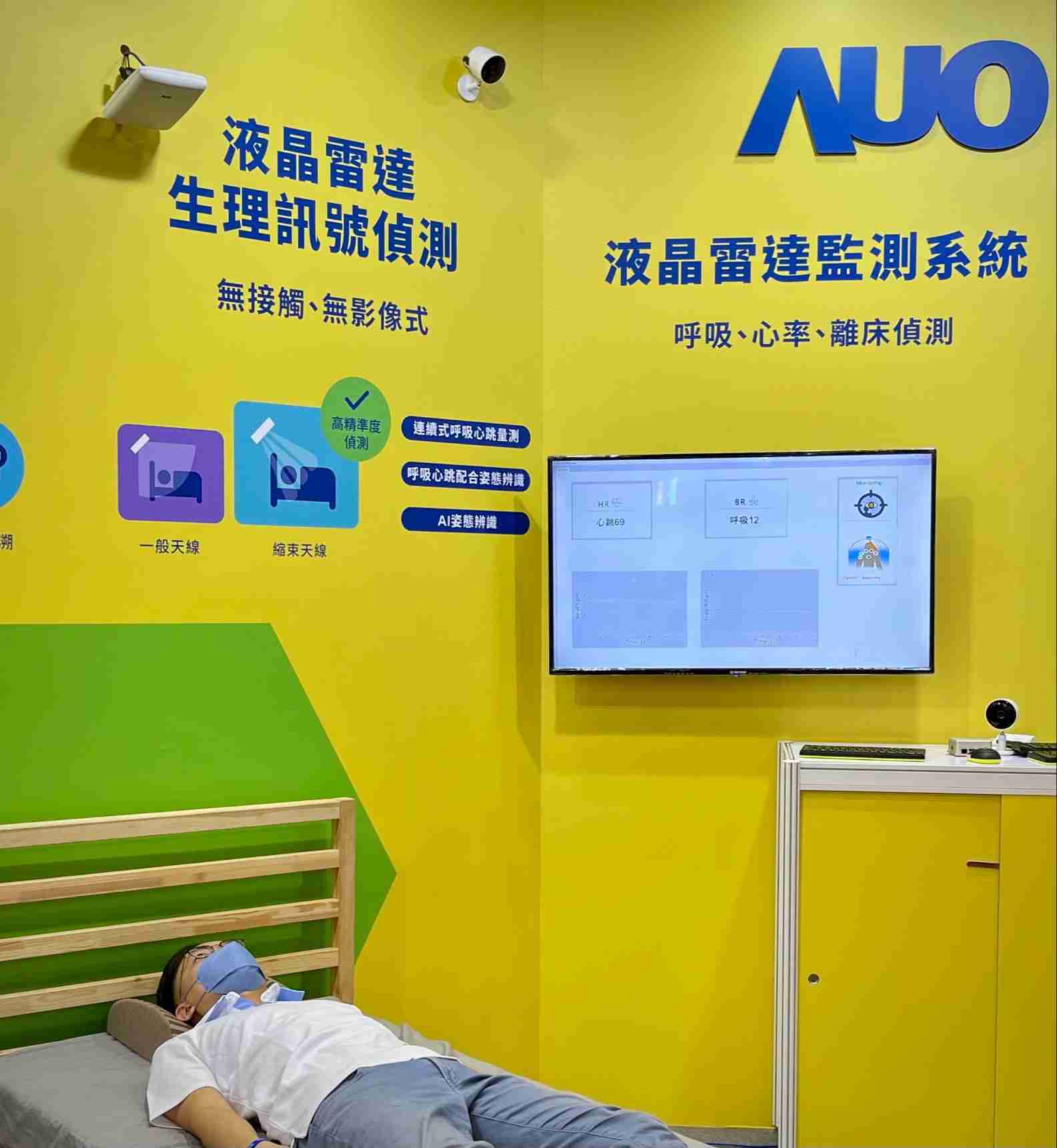 28国际颐康「无接触生理监测雷达」，，，，免除传统线路与贴片束缚，，，，精准侦测呼吸、、心跳等重要生理讯号