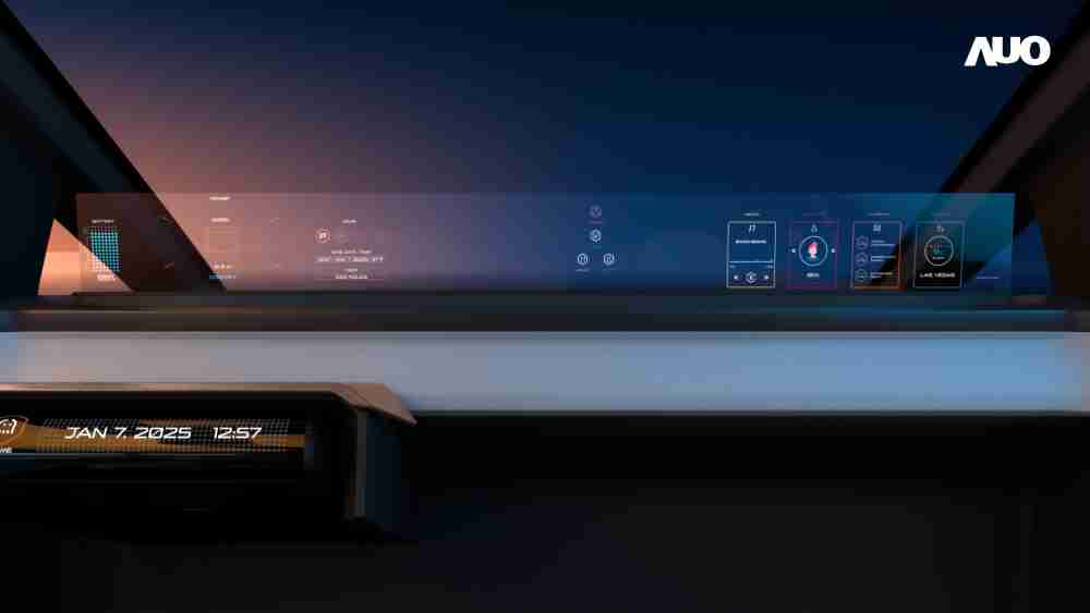 28国际无界透明显示接口(Horizon Image Glass)透过车运算方案整合仪表板、、、、中控台及副驾显示器，，，一体式全景呈现，，，，提供乘用者清晰的前方视野、、行车必要信息与娱乐功能